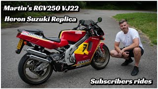 Suzuki RGV250 VJ22 Barry Sheene Heron Suzuki Race replica  2 Stroke flat out [upl. by Annai]