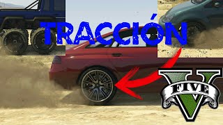 GTA5 FÍSICAS 2 LA TRACCIÓN DE LAS RUEDAS DE LOS VEHÍCULOS GTA 5 FÍSICAS [upl. by Keisling]