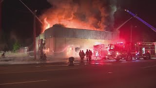 Suffolk building demolished following overnight fire [upl. by Farica]