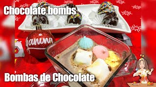 CÓMO HACER BOMBAS O ESFERAS DE CHOCOLATE  SIN MOLDE Chocolate bombs [upl. by Curzon]