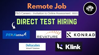 Direct Test Hiring  2026 batch internship  off campus hiring for 2026 batch  2024 batch hiring [upl. by Yelak840]