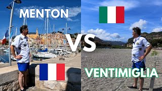 MENTON vs VENTIMIGLIA  Touristic towns of FRANCE and ITALY [upl. by Easton]