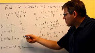 Intercepts and Asymptotes of Rational Functions Ex 1 [upl. by Swamy]