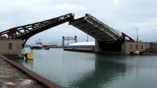 East 95th Street drawbridge rising Chicago IL Mar 2012 [upl. by Razaile]