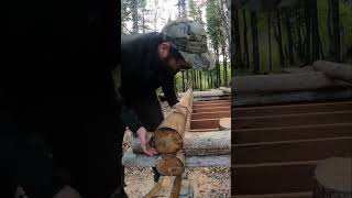 Off Grid Cabin Build Alaska alaska wood cabinbuild offgridcabin woodworking cabinliving diy [upl. by Natek]