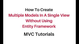 multiple models into one single view in mvc cnet 461 [upl. by Irrep]