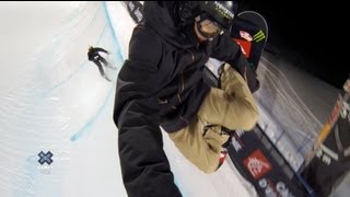 GoPro Iouri Podladtchikov Halfpipe Course Preview  2013 Winter X Games Tignes [upl. by Tatman]