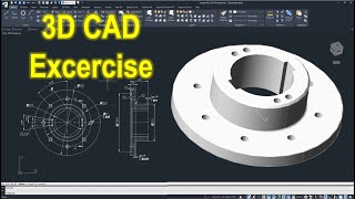 3D CAD Practice Excercises for Beginers  progeCAD 3D 1 [upl. by Russo]