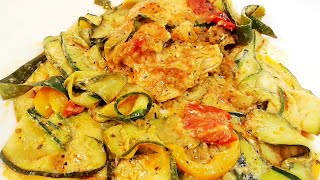 MouthWatering Italian Chicken amp Zucchini Recipe Quick amp Easy Dinner in OnePan [upl. by Robison]