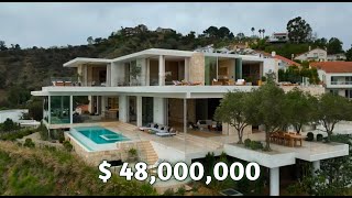 Touring a 48000000 LA Hillside Mansion with the BEST VIEWS OF LOS ANGELES luxuryhouse [upl. by Erdried294]