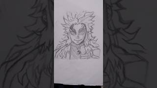 How to draw rengoku step by step shorts demonslayer anime rengoku drawing tutorial art viral [upl. by Smitt]