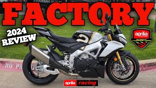 2024 APRILIA TUONO V4 FACTORY RIDE amp REVIEW  APRILIA PERFECTION review aprilia tuonov4 [upl. by Oruhtra]