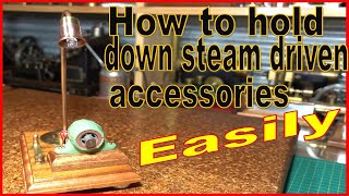 Model Steam or Toy Steam Engines Method to hold down steam driven accessories [upl. by Westleigh]