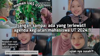 PENTING  AGENDA KEGIATAN MAHASISWA UT 20241  VLOG UAS  gagal submit ujian [upl. by Zahara]