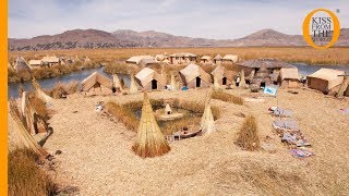 Uros Islands on Lake Titicaca life on a floating island for Peruvian Indians [upl. by Ytsenoh]