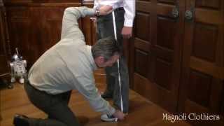 Magnoli Clothiers How to measure pants length [upl. by Tandie]