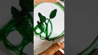 Basic hand embroidery fly stitch  shorts youtubeshorts mousumiscreativeworld diy [upl. by Annol434]