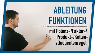 Ableitung mit PotenzFaktorProduktKettenQuotientenregel  Mathe by Daniel Jung [upl. by Emlynne]