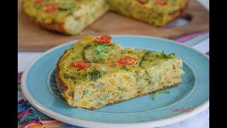 RECETA EN LA SARTÉN  QUICHE DE VEGETALES [upl. by Nwahshar]