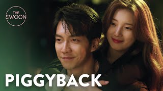 Suzy gets a piggyback ride from Lee Seunggi  Vagabond Ep 14 ENG SUB [upl. by Yemerej4]