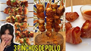 🍢3 PINCHOS DE POLLO Facil y Diferente Brochetas de pollo [upl. by Martine]