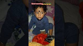 Morning flute 🙂🙂🙂 good morning cute baby shorts  muni reelsassamese flute viral shorts [upl. by Melonie]