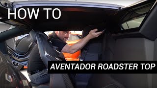 HOW TO  REMOVEINSTALL AVENTADOR ROADSTER TOP [upl. by Rendrag]