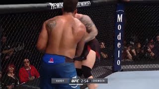 Greg Hardy Gets quotAssholequot Chants After Throwing Illegal Knee That Causes UFC Brooklyn DQ Loss [upl. by Toole364]