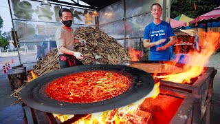 Extreme Korean Food LAVA CHICKEN Cooked with a Blowtorch [upl. by Zebada]