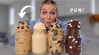 4 EASY Edible Cookie Dough Recipes [upl. by Nue445]