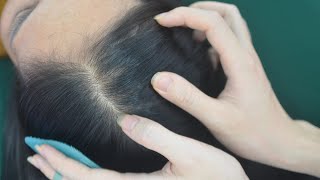 ASMR Focus Scalp Scratching Massage amp Hair Parting Hair Sounds For Relaxation [upl. by Boothman]