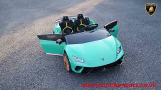 2 Seater Kids Ride on Car Lamborghini Huracan Performante 24v electric [upl. by Kielty265]