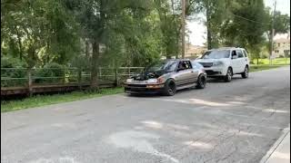 CRX from HELL AWD TURBO K SERIES CRX LAUNCH [upl. by Sivar]