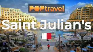 Walking in ST JULIANS  Malta 🇲🇹 Tour around Paceville  4K 60fps UHD [upl. by Sirromad]