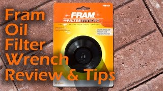 FRAM OIL FILTER CAP WRENCH REVIEW  How to keep cap wrench from slipping off of oil filter [upl. by Yblok]