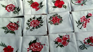 Rumal ka design  Handkerchief designs  Embroidery designs by rani silai centre [upl. by Broadbent]