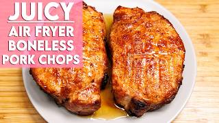 EASY Air Fryer Boneless Pork Chops Recipe [upl. by Sanfourd]