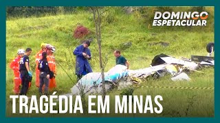 Notícia do Domingo Avião de pequeno porte cai e mata sete pessoas em Minas Gerais [upl. by Ryan]