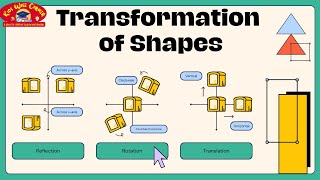 Reflection Rotation and Translation for Grade 7 Students  Transformation of Shapes [upl. by Anigroeg]