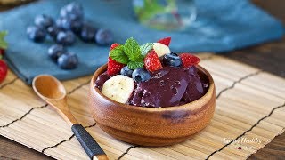 How to Make Traditional Acai Bowls 3 ingredients [upl. by Elysia229]