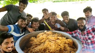 CHICKEN DUM BIRIYANI  our first cooking video for 10 members  prepared by THANJAVUR guys Tamil [upl. by Ybrik]