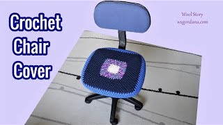 Crochet Granny Square Chair Cover Tutorial [upl. by Breen]