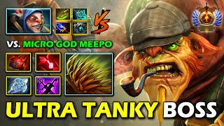 ULTRA TANKY BOSS CARRY Bristleback Max Spell Lifesteal Build Vs Micro God Meepo 736c DotA 2 [upl. by Kimmel285]