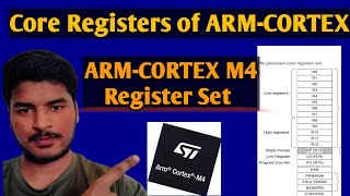 Core Registers of ARMCORTEX M4  Register Set of ARM processor ARMCortex [upl. by Airdnazxela]