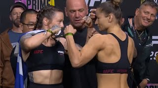 Joanne Wood vs Maryna Moroz  Weighin FaceOff  UFC 299 OMalley vs Vera 2  rWMMA [upl. by Niwri]