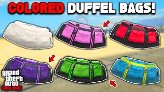 Easiest Method To Get Colored Duffel Bags In GTA 5 Online [upl. by Ahcarb861]