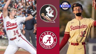 7 Florida State vs 12 Alabama Highlights  2023 College Softball Highlights [upl. by Ahsait]