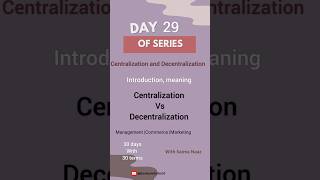 Centralization vs Decentralization  introduction and meaning  Organizational structure [upl. by Eissert]