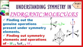 Symmetry operations  Symmetry elements of XeF6  IF5  SF4 Part 3 BSc Chemistry gemchem [upl. by Siravrat]