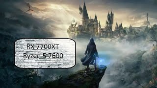 Hogwarts Legacy Rx 7700XT Ryzen 5 7600 1080p all settings no Raytracing [upl. by Ahseenal]